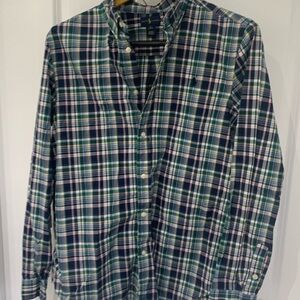 Ralph Lauren Green and Blue Plaid Shirt kids A 10